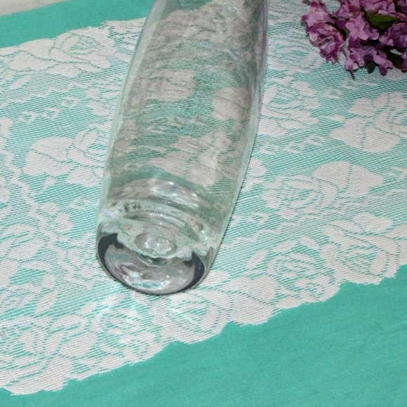 Clear Angled Glass Vase 11 3/4" Tall Modern Floral Decor - Picture 5 of 8